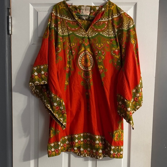Tops - Vintage 70s Bohemian tunic/mini dress